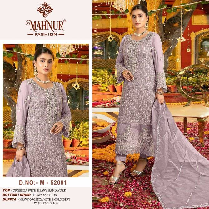 Mahnur Vol 52 Organza Embroidery Pakistani Suits Wholesale Shop In Surat
